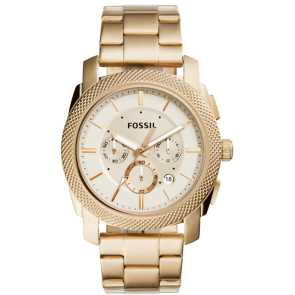 Bracelet de montre Fossil FS5193 Acier inoxydable Plaqué or 24mm